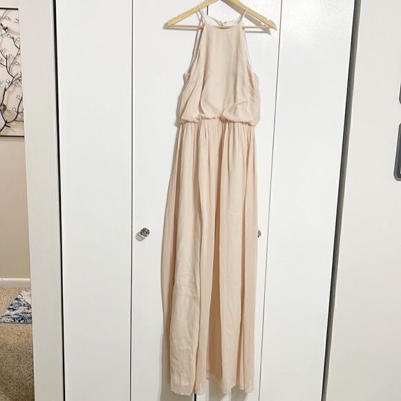 BHLDN Donna Morgan Alana Halter Blouson Gown - Picture 3 of 5